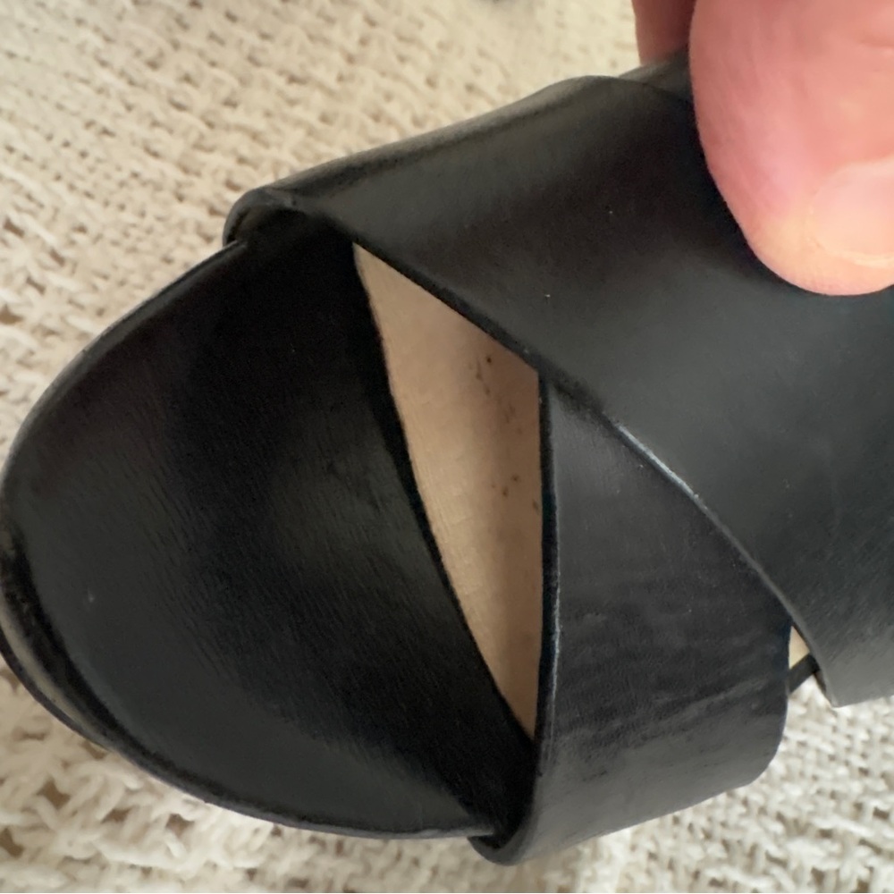 Michael Kors Oksana Black leather High Heel Sandals 6.5 - 7 - Picture 8 of 15